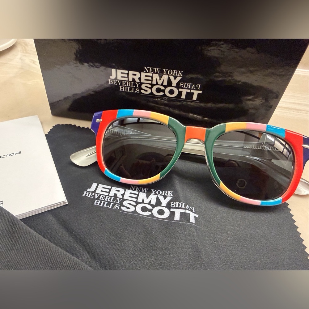 Jeremy‎ Scott Vibrant Multicolor Colorblock  Sunglasses *-/:;(